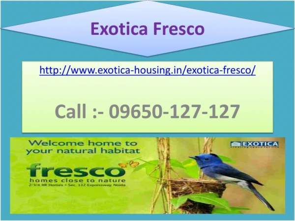 Exotica Fresco Sector -137 Noida luxury Apartments project