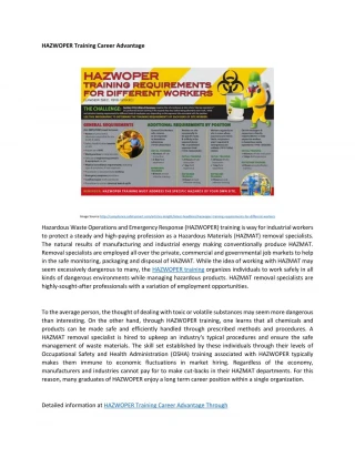 Career Advantage of Hazwoper Training - slide 1
