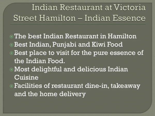 Indian Restaurant Victoria Street Hamilton