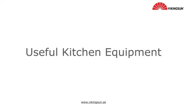 Useful Kitchen Equipment