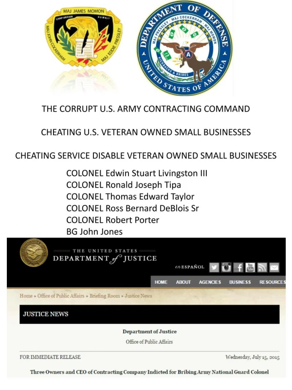 Blog 3 Army Corruption Command Takes Bribe- Army Nat'l Guard