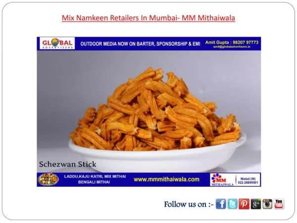 Mix Namkeen Retailers In Mumbai- MM Mithaiwala