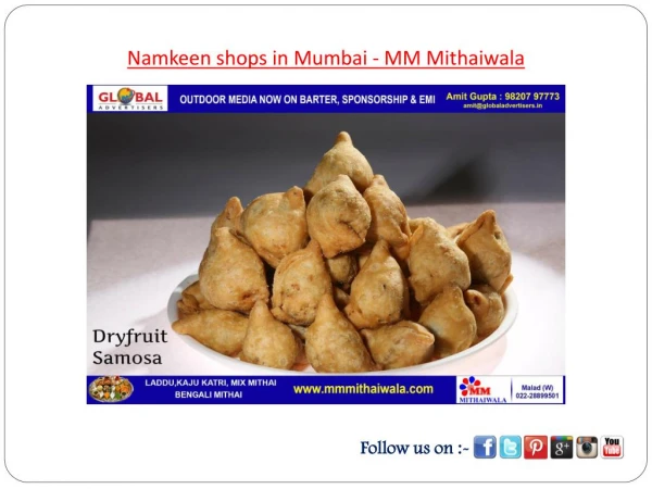 Namkeen shops in Mumbai - MM Mithaiwala