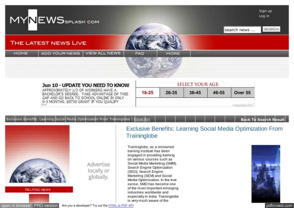 Exclusive Benefits: Learning Social Media Optimization From Traininglobe