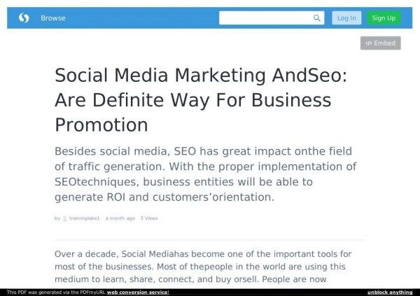 Social Media Marketing AndSeo: Are Definite Way For Business Promotion
