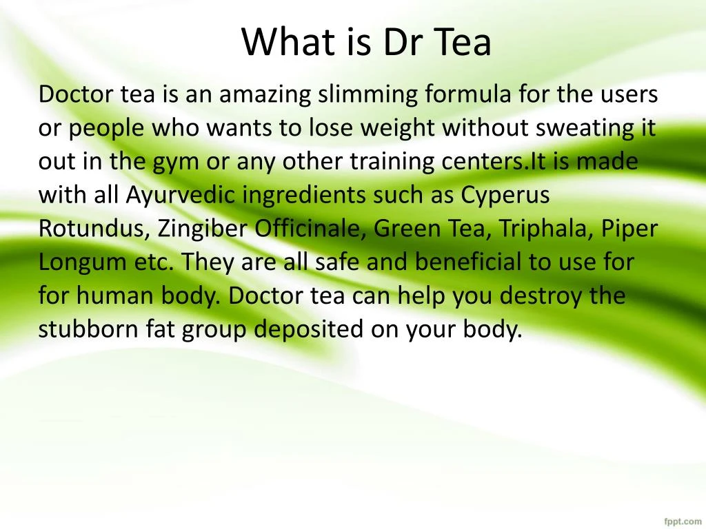 what is dr tea
