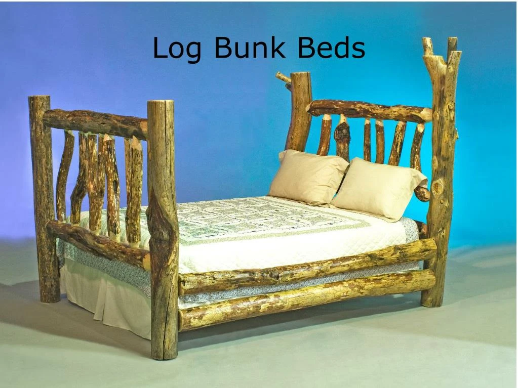 log bunk beds