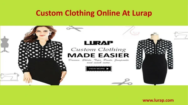 Custom Clothing Online At Lurap