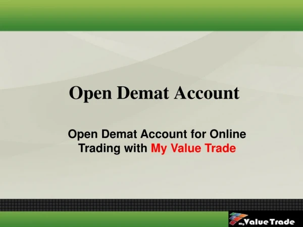 My Value Trade - Opne Demat Account