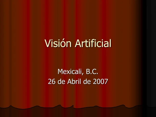 Vision Artificial