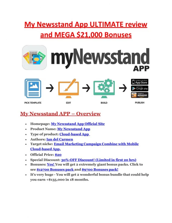 My Newstand App $14300 bonuses pack and 30% discount