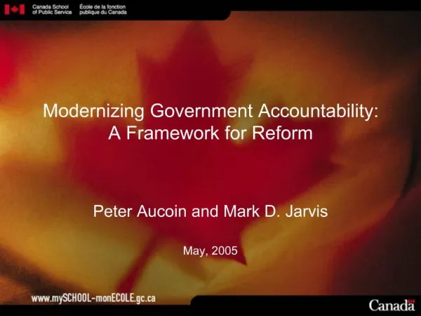 Modernizing Government Accountability: A Framework for Reform