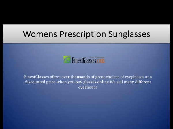 Womens Prescription Sunglasses