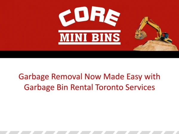 Garbage Bin Rental Toronto Services