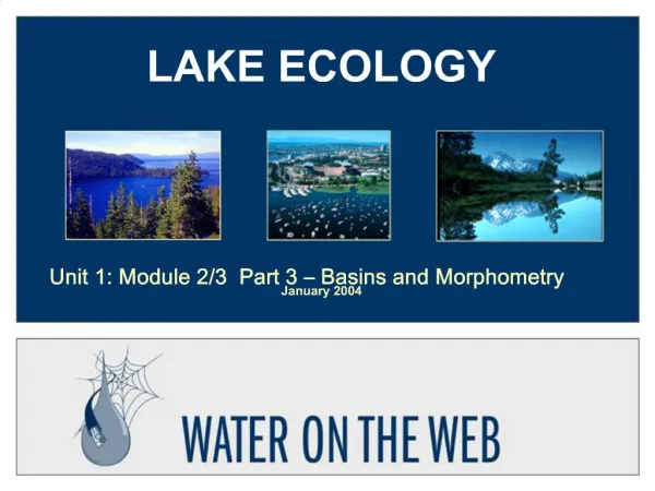 LAKE ECOLOGY