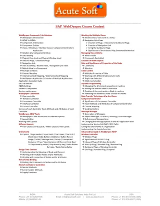 SAP WEBDYNPRO abap Online Training - slide 1