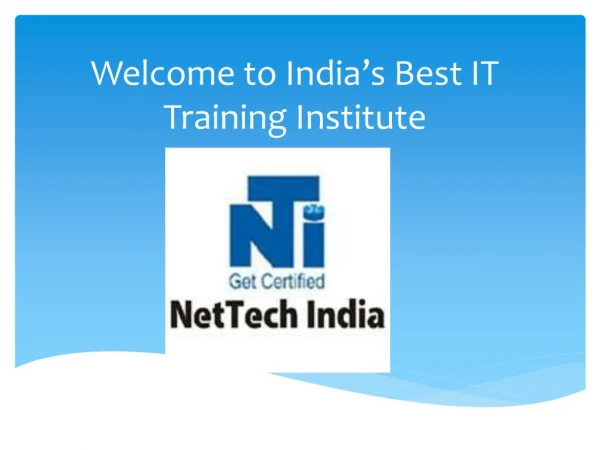 : NetTechIndia|IT certification| Software