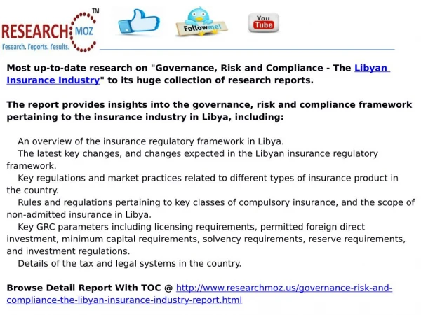 Governance, Risk and Compliance - The Libyan Insurance Industry