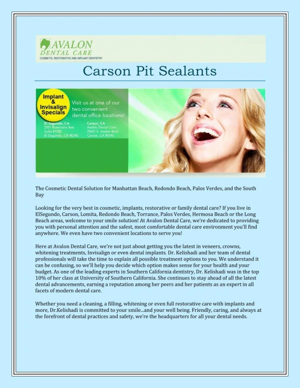 Carson Pit Sealants