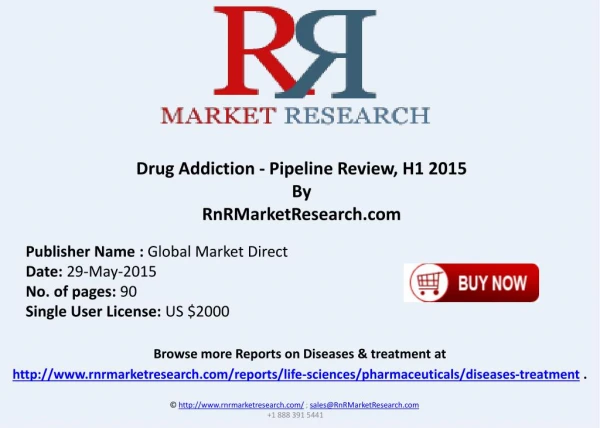 Drug Addiction Therapeutic Assessment Pipeline Review H1 2015