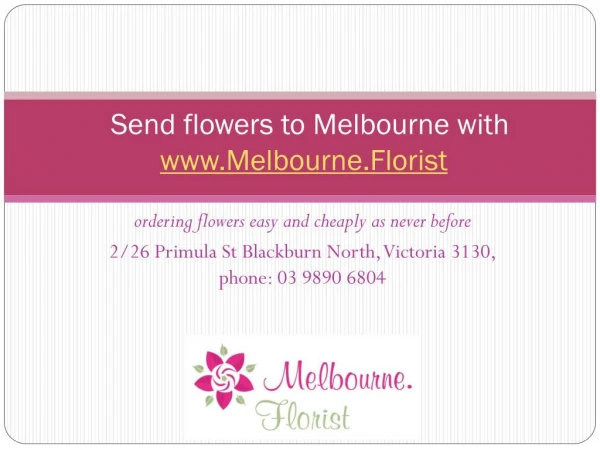 Melbourne florist delivery service introduction