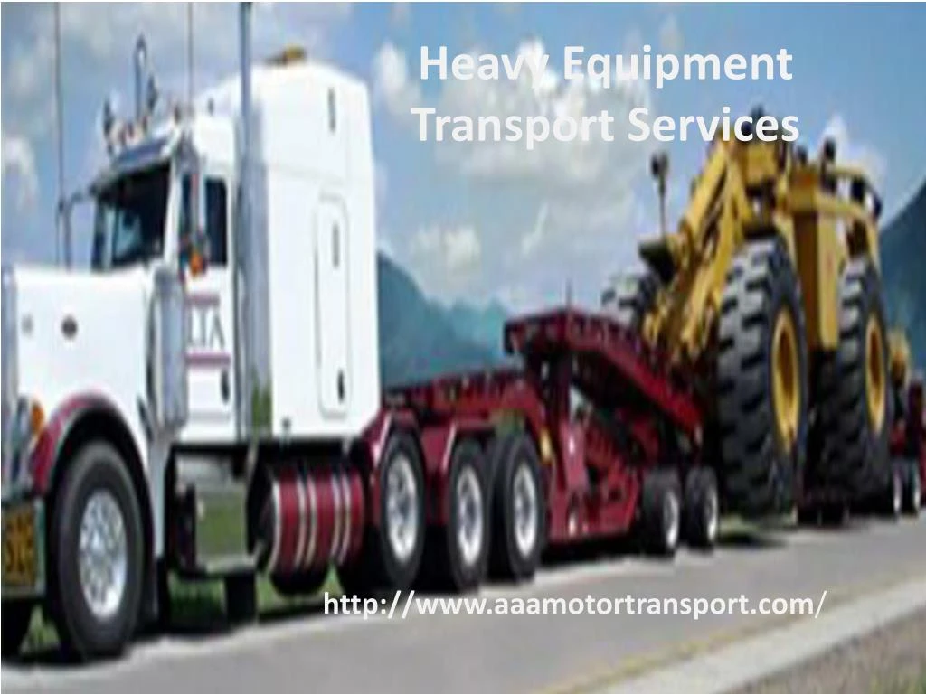 heavy equipment transport services