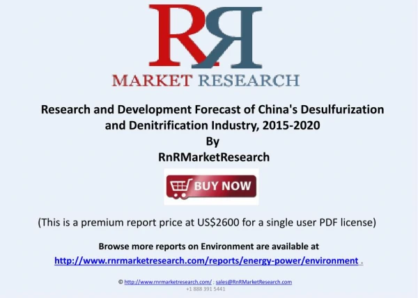 Desulfurization and Denitrification Industry in China, 2015-2020