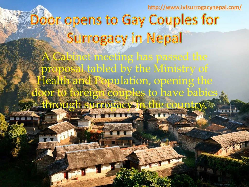 door opens to gay couples for surrogacy in nepal