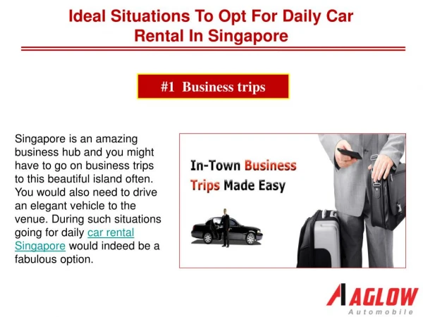 Ideal Situations to opt for daily car rental in Singapore