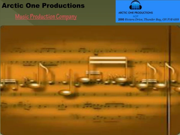 Music Production Company - Arctic One Productions