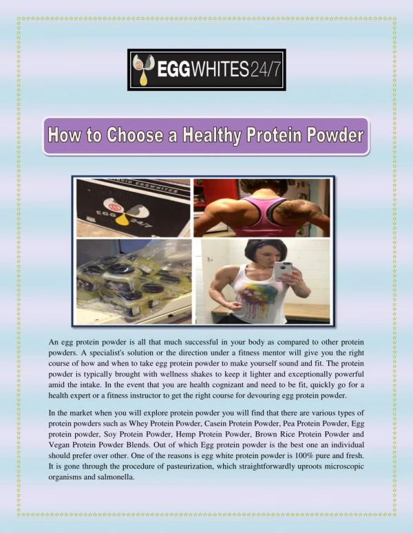 How to choose a healthy protein powder
