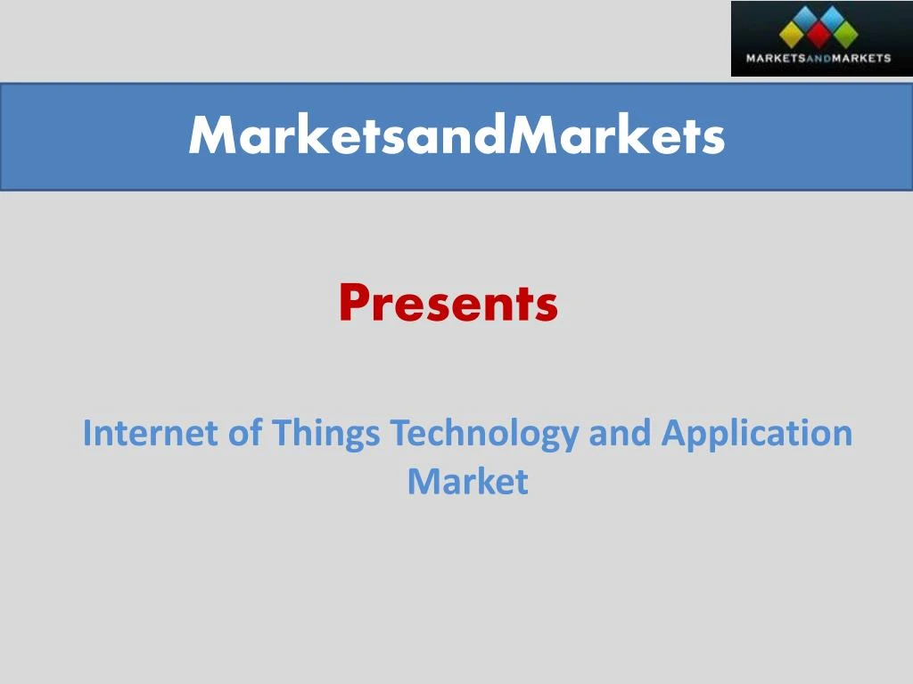 internet of things technology and application market