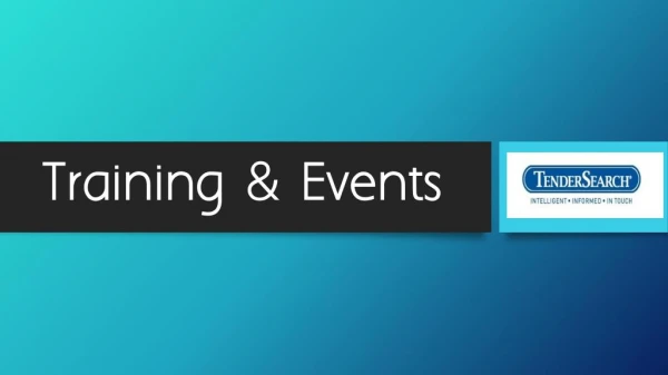 TenderSearch - Training & Events