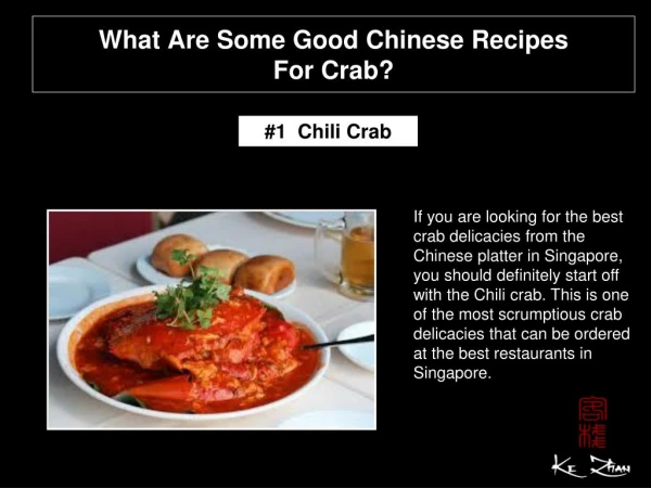 What are some good Chinese recipes for crab?