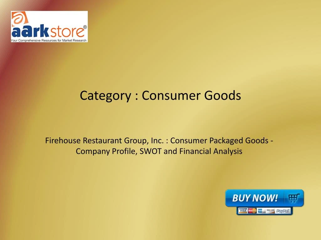 category consumer goods