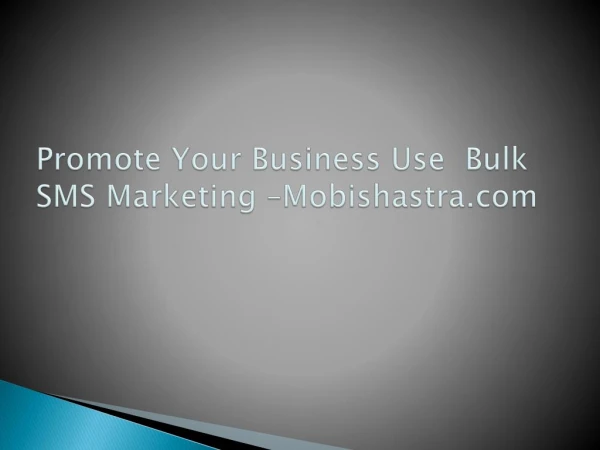 how to promote business through bulk sms