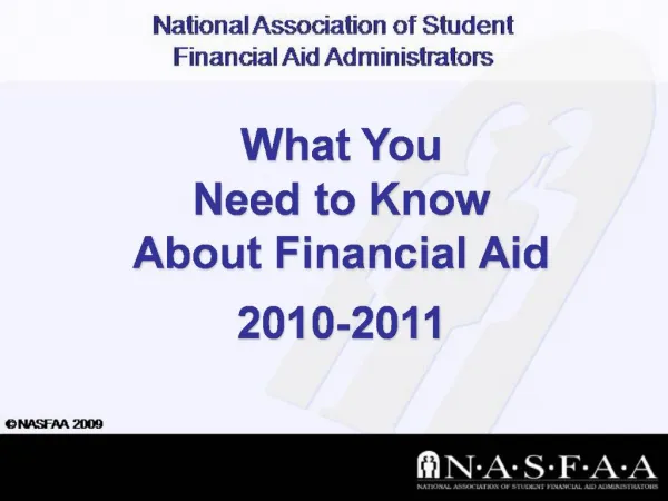 What You Need to Know About Financial Aid 2010-2011