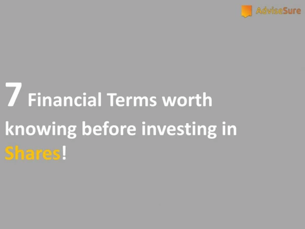 7 TERMS TO KNOW FOR MAKING MONEY IN STOCK MARKET