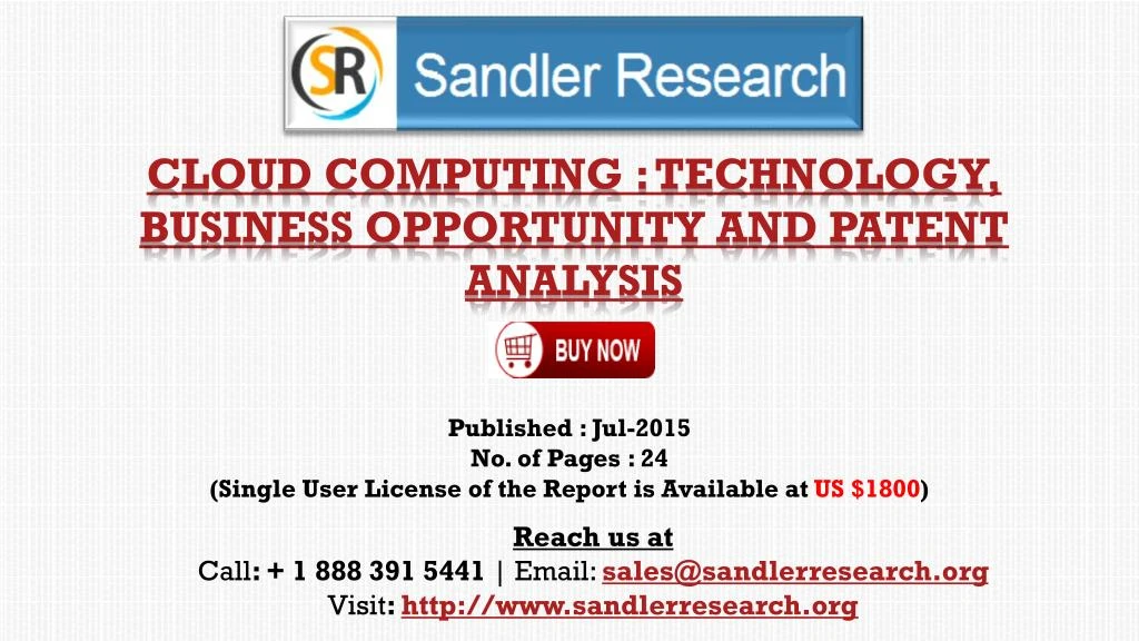 cloud computing technology business opportunity and patent analysis