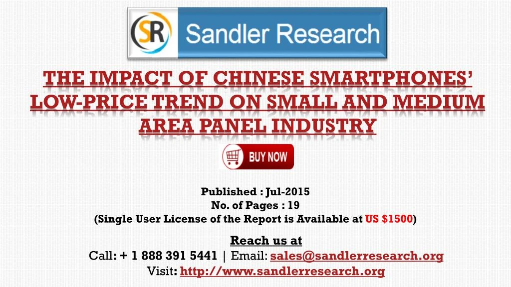 the impact of chinese smartphones low price trend on small and medium area panel industry