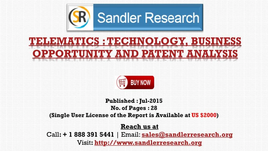 telematics technology business opportunity and patent analysis