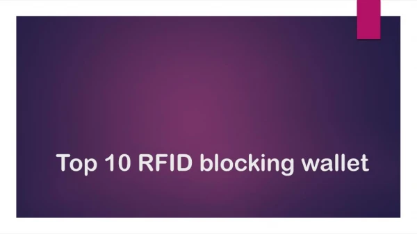 Top 10 RFID blocking wallet