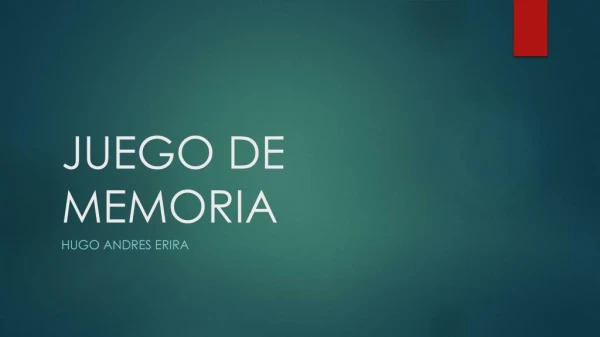 MemoriaJuego