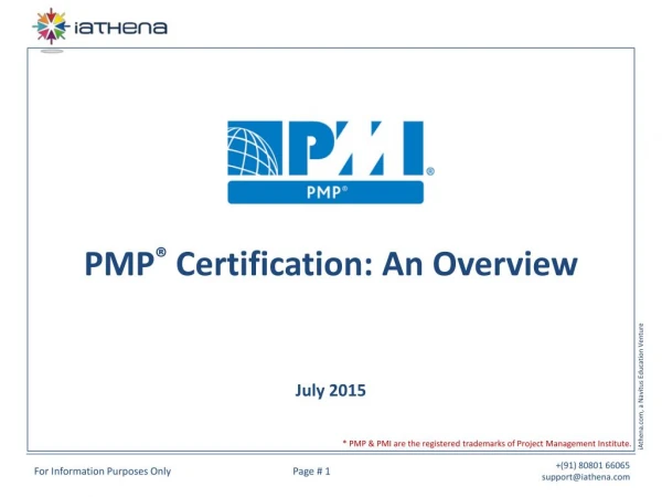 PMP Certification - An Overview