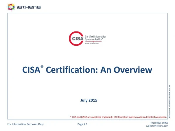 CISA Certification - An Overview