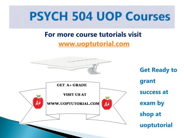 PSYCH 504 UOP Tutorial / Uoptutorial