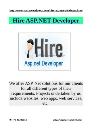 Hire ASP.NET Developer - slide 1