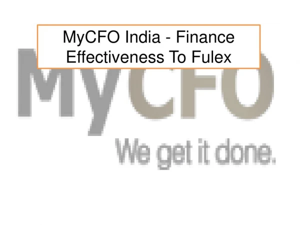 MyCFO India - Finance Effectiveness To Fulex