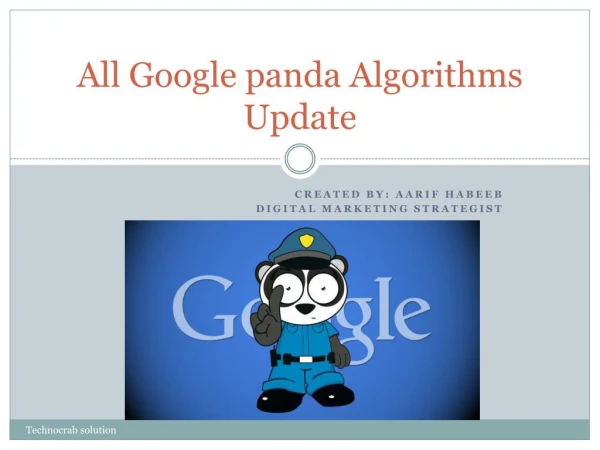 All Google panda Algorithms Update