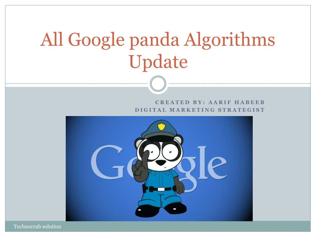 all google panda algorithms update